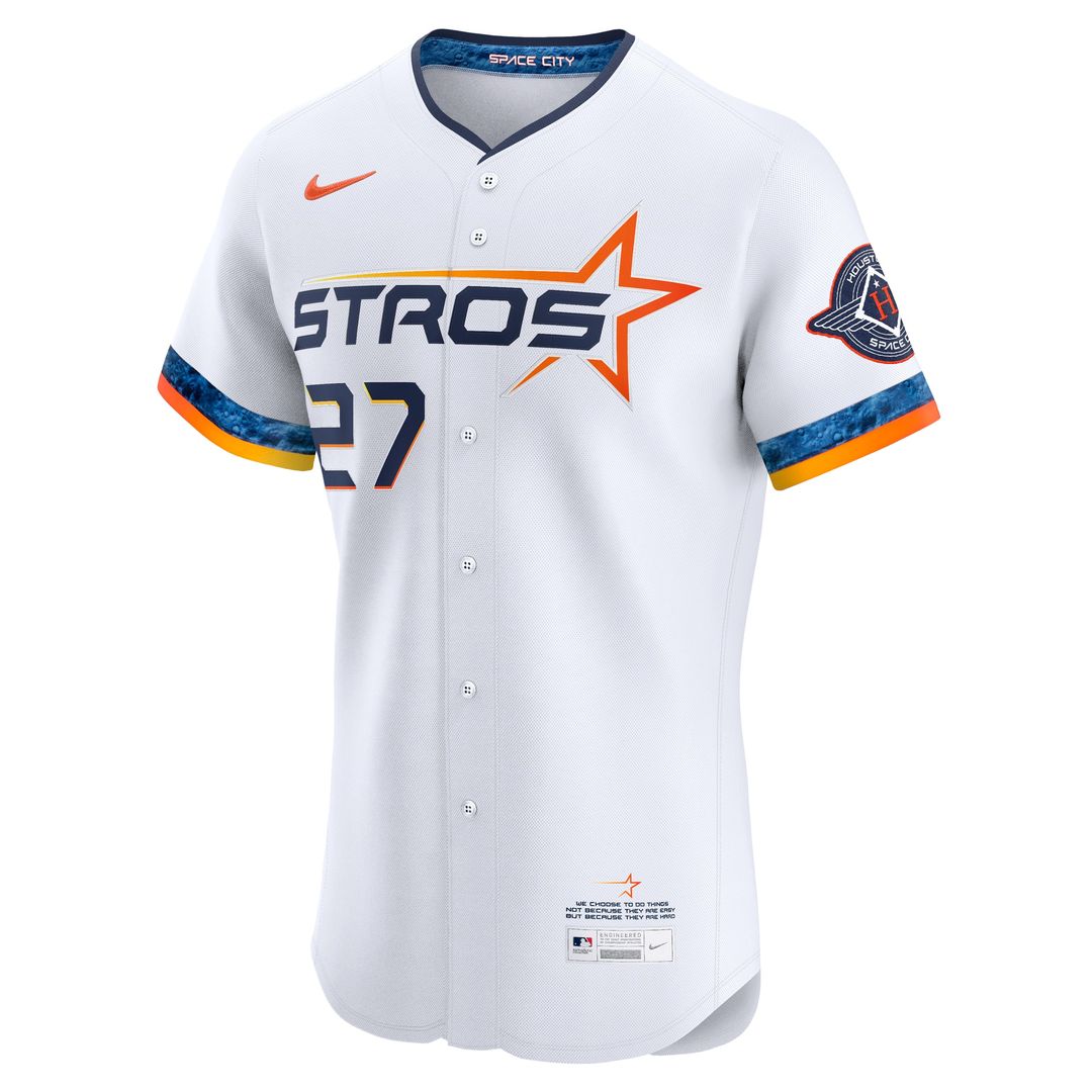 Houston Astros Jose Altuve Nike 2025 City Connect Elite Jersey - White