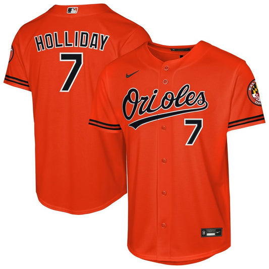 Baltimore Orioles Jackson Holliday Nike Youth Alternate 2 Stadium Jersey - Orange