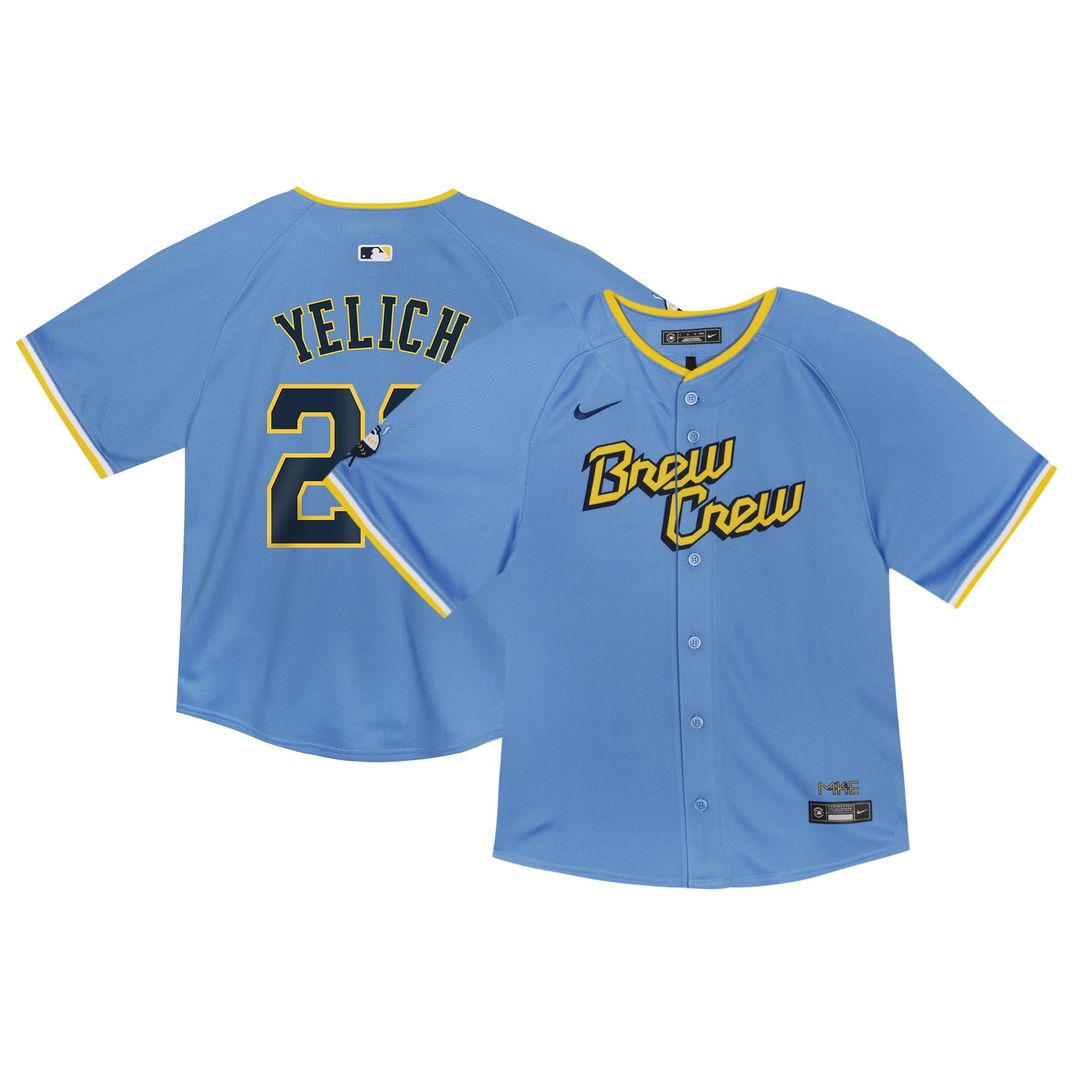 Milwaukee Brewers Christian Yelich Nike Toddler City Connect Limited Jersey - Powder Blue