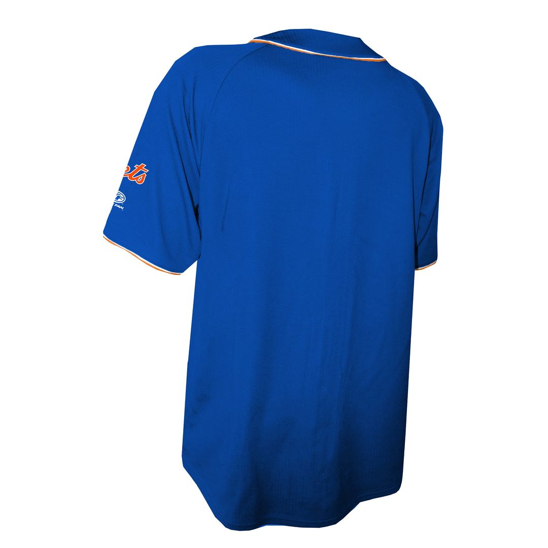 New York Mets Stitches Team Color Full - Button Fashion Jersey - Royal