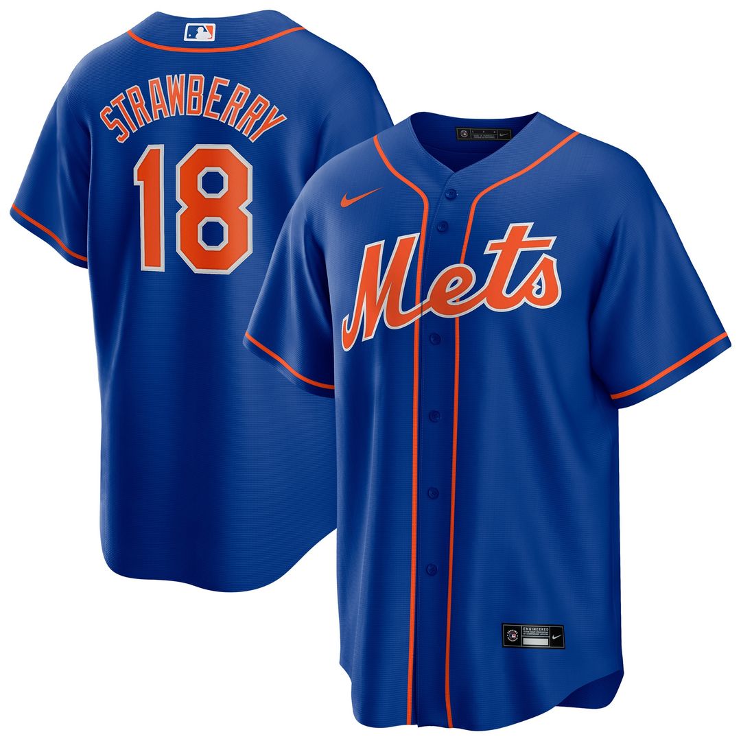 New York Mets Darryl Strawberry Nike Alternate Replica Jersey - Royal