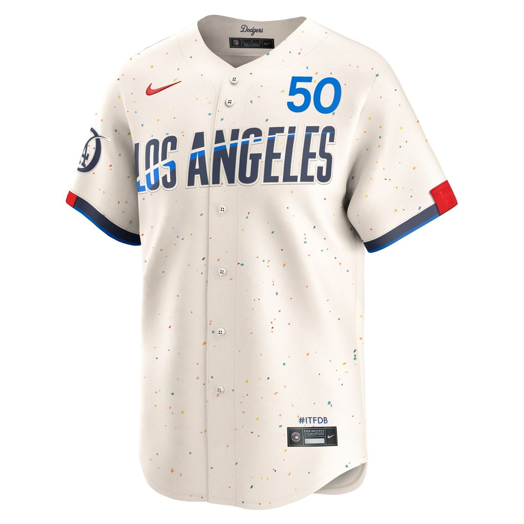 Los Angeles Dodgers Mookie Betts Nike City Connect Limited Jersey - Cream