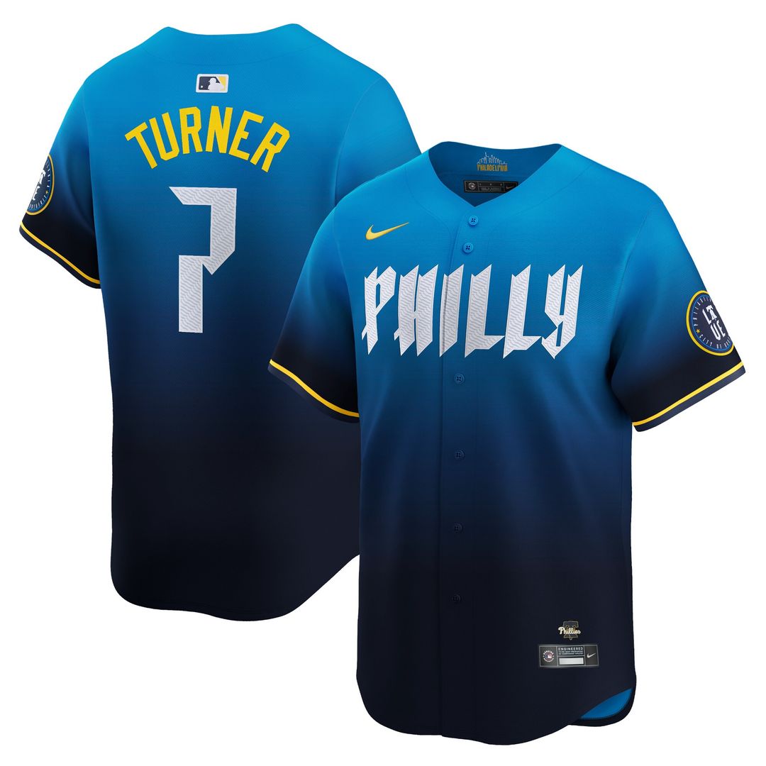 Philadelphia Phillies Trea Turner Nike 2024 City Connect Limited Jersey - Blue
