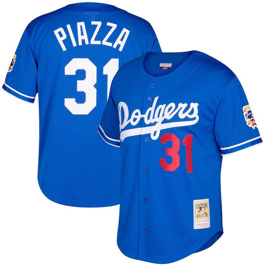 Los Angeles Dodgers Mike Piazza Mitchell & Ness Big & Tall Cooperstown Mesh Batting Practice Jersey - Royal