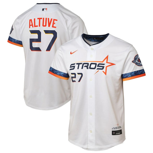 Houston Astros Jose Altuve Nike Youth 2025 City Connect Limited Jersey - White