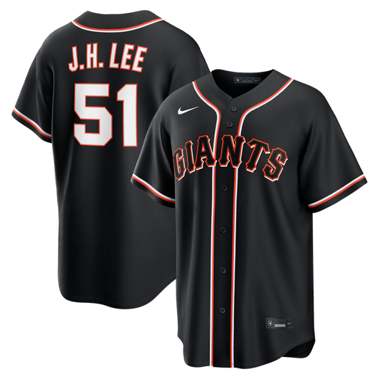 San Francisco Giants Jung Hoo Lee Nike Fashion Replica Black Out Jersey