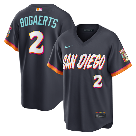 San Diego Padres Xander Bogaerts Nike 2026 City Connect Stadium Jersey - Obsidian