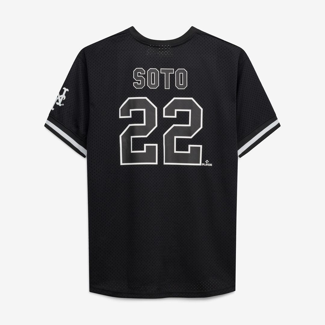New York Mets Juan Soto Fanatics Big & Tall Heavyweight Mesh Jersey - Black/White