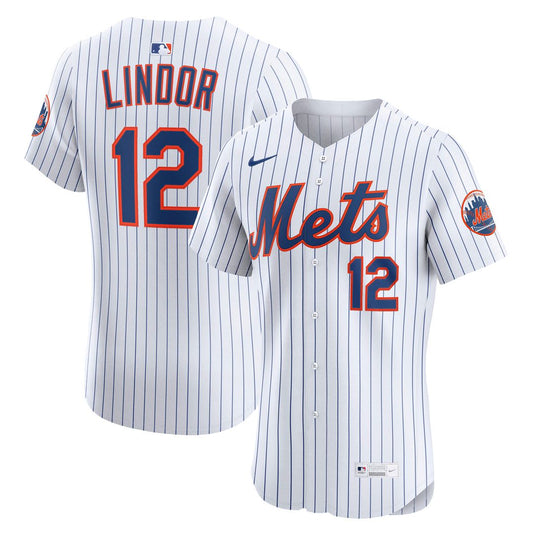 New York Mets Francisco Lindor Nike Home Elite Jersey - White