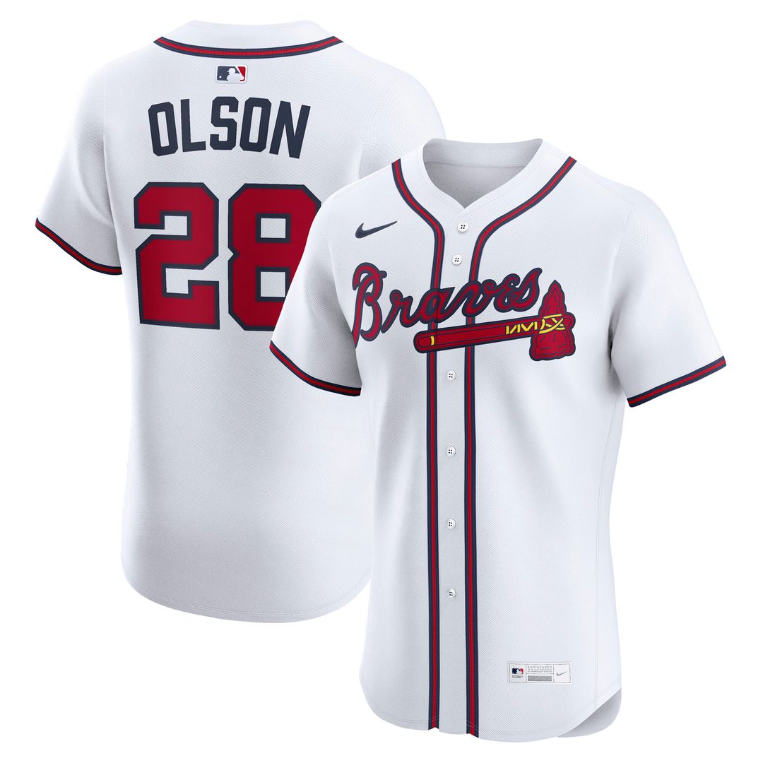 Atlanta Braves Matt Olson Nike Home Elite Jersey - White