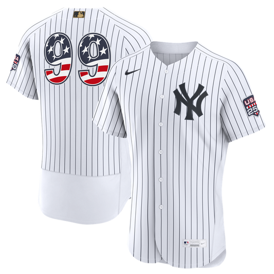 New York Yankees Aaron Judge Nike USA 250 Fourth of July Home Authentic Jersey - White
