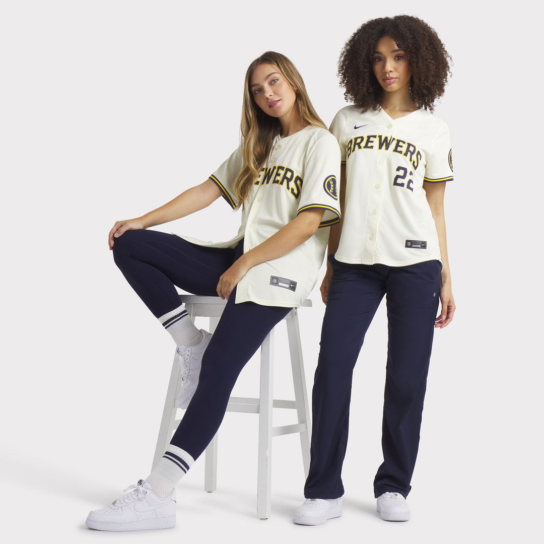 Milwaukee Brewers Christian Yelich Nike Women's Home Limited Jersey - Cream