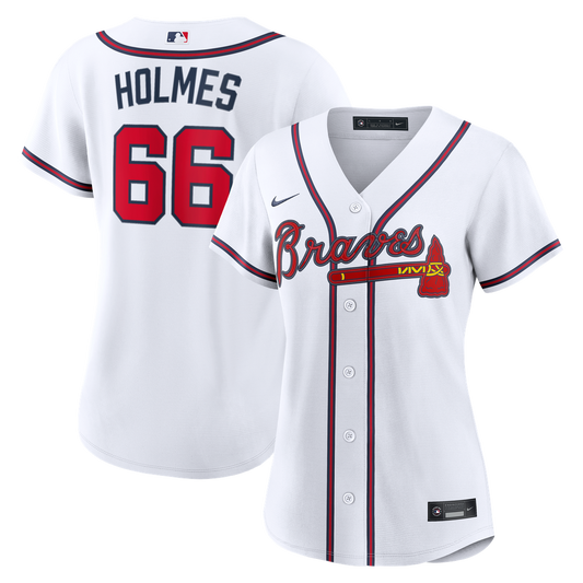 Atlanta Braves Grant Holmes Nike Women's Home Replica Jersey - White