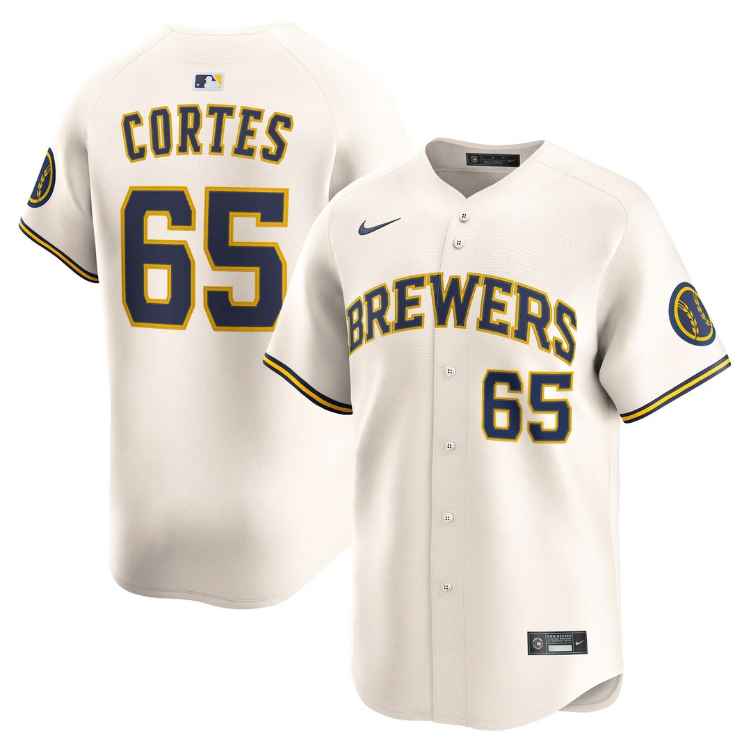 Milwaukee Brewers Nestor Cortes Nike Home Limited Jersey - Cream
