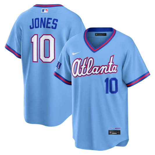 Atlanta Braves Chipper Jones Nike 2026 City Connect Stadium Jersey - Powder Blue