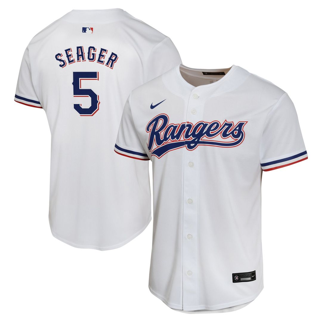 Texas Rangers Corey Seager Nike Youth Home Game Jersey - White