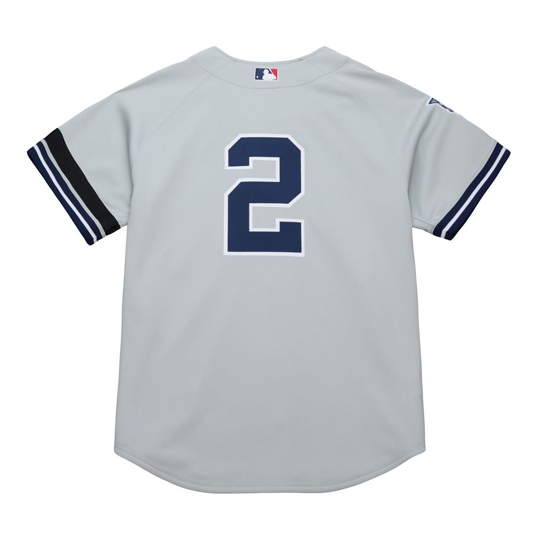 New York Yankees Derek Jeter Mitchell & Ness Cooperstown 2000 World Series Authentic Jersey - Gray