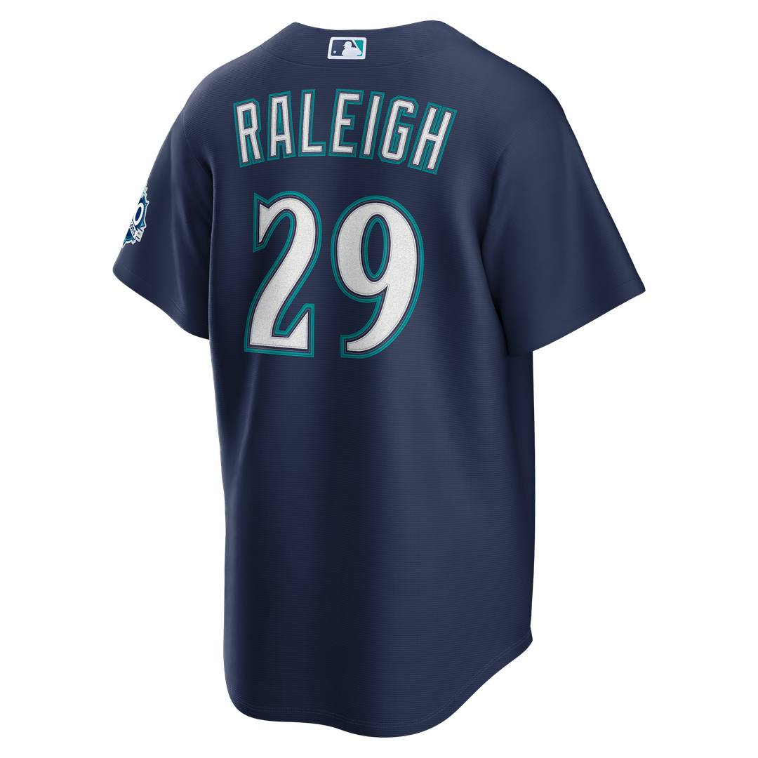 Seattle Mariners Cal Raleigh Nike Home Stadium 50th Season Patch Jersey - White