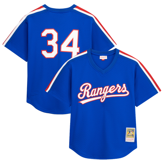 Texas Rangers Nolan Ryan Mitchell & Ness Big & Tall Cooperstown Mesh Batting Practice Jersey - Royal