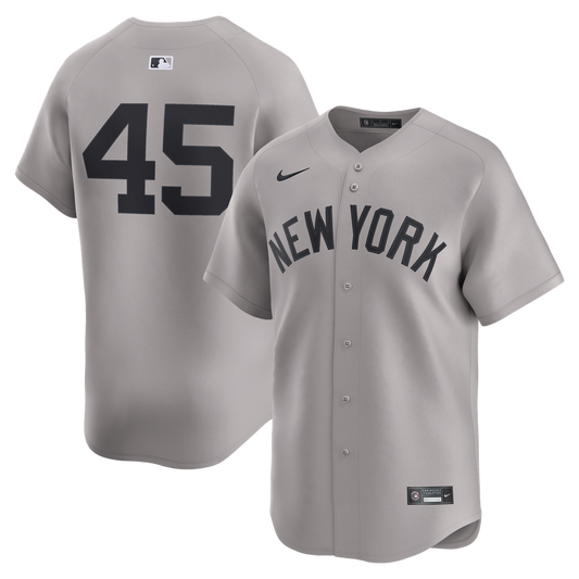New York Yankees Gerrit Cole Nike Road Limited Jersey - Gray