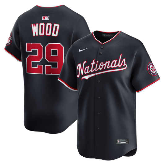 Washington Nationals James Wood Nike Alternate Limited Jersey - Navy