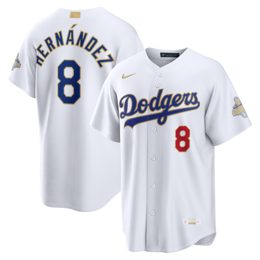 Los Angeles Dodgers Enrique Hernández Nike 2026 Gold Collection Stadium Jersey - White