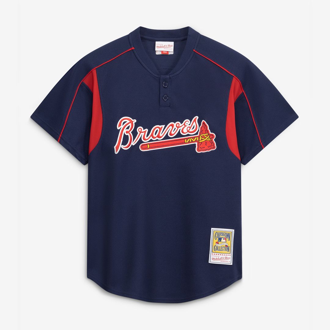 Atlanta Braves Chipper Jones Mitchell & Ness Authentic Batting Practice Jersey - Navy