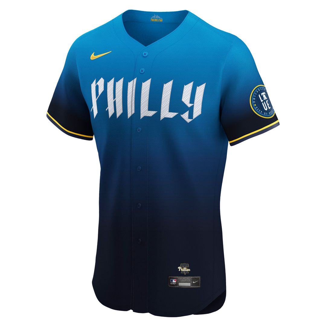 Philadelphia Phillies Trea Turner Nike City Connect Elite Jersey - Navy