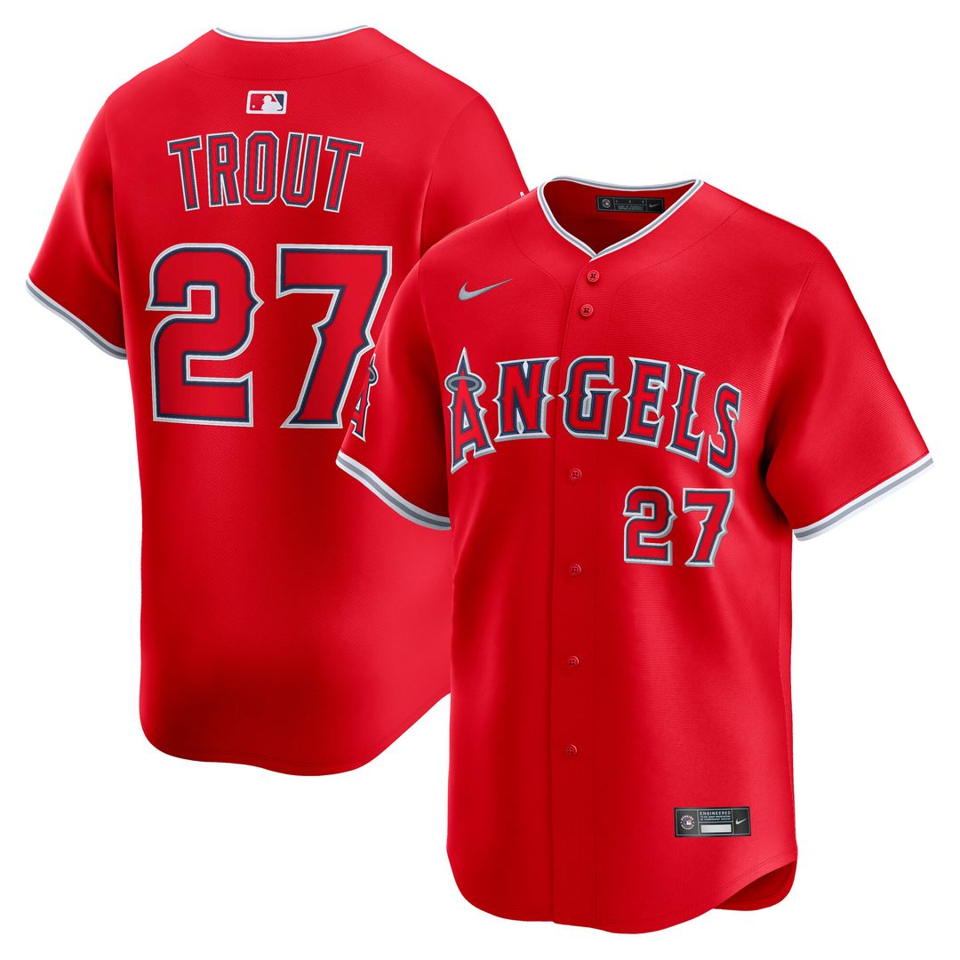 Los Angeles Angels Mike Trout Nike Alternate Limited Jersey - Red