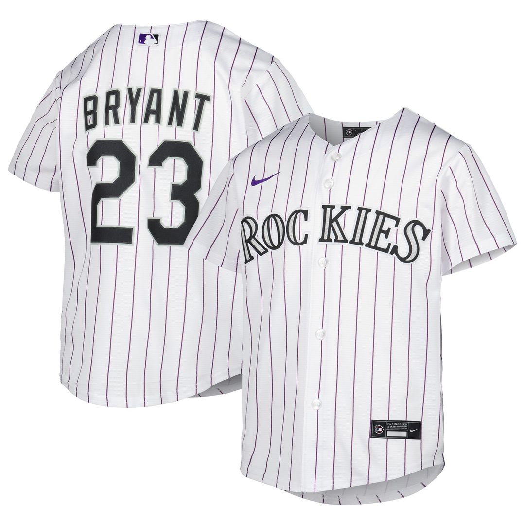 Colorado Rockies Kris Bryant Nike Youth Alternate Replica Jersey - White