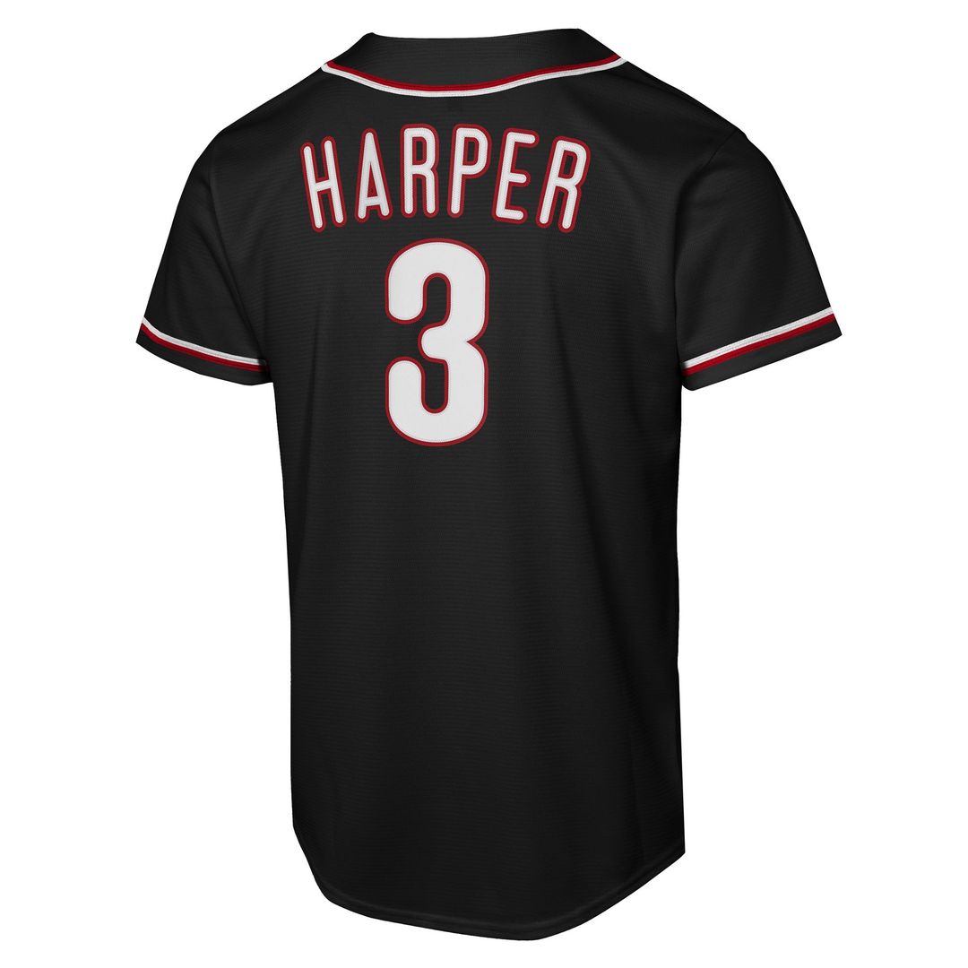Philadelphia Phillies Bryce Harper Nike Youth Fashion Replica Jersey - Black