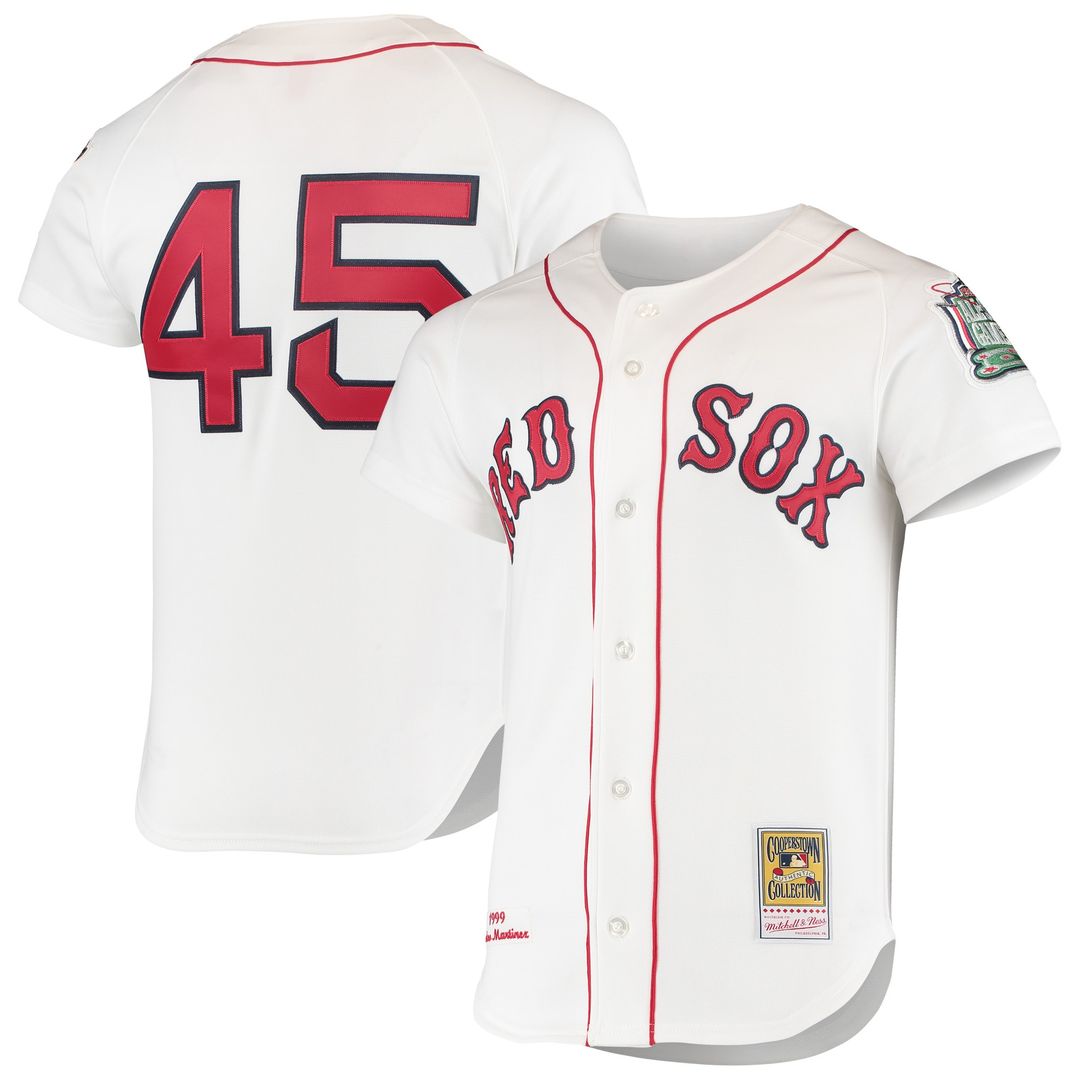 Boston Red Sox Pedro Martinez Mitchell & Ness 1999 Cooperstown Home Authentic Jersey - White