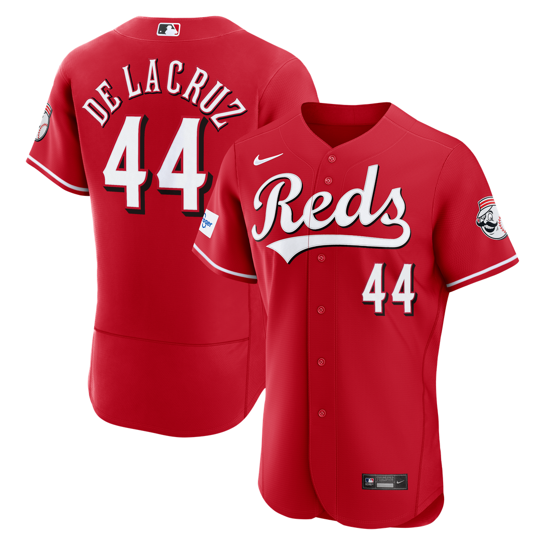 Cincinnati Reds Elly De La Cruz Nike Home Authentic Sponsor Patch Jersey - White