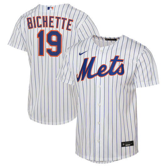 New York Mets Bo Bichette Nike Youth Home Baseline Jersey - White