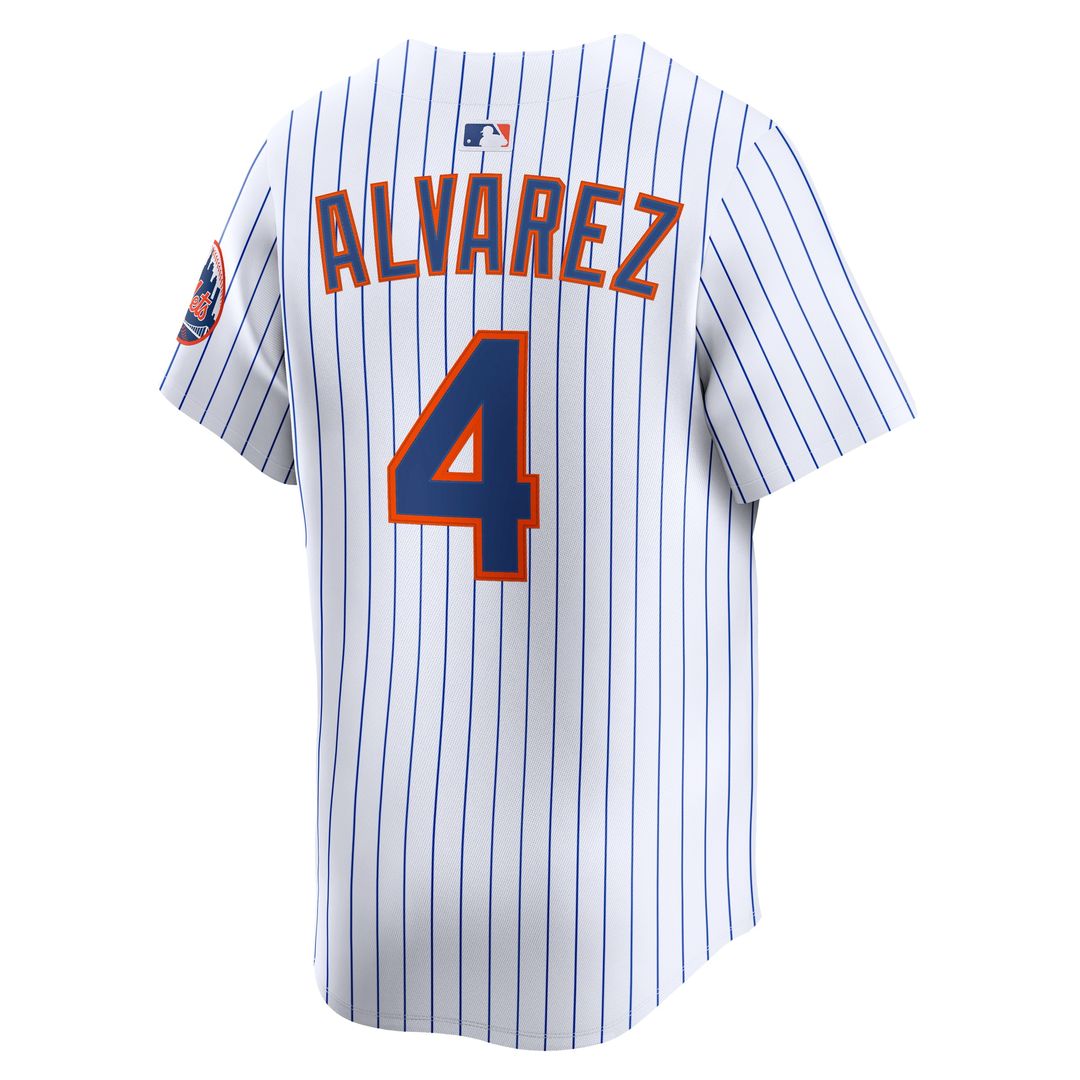 New York Mets Francisco Alvarez Nike Home Limited Jersey - White
