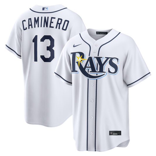 Tampa Bay Rays Junior Caminero Nike Home Replica Jersey - White