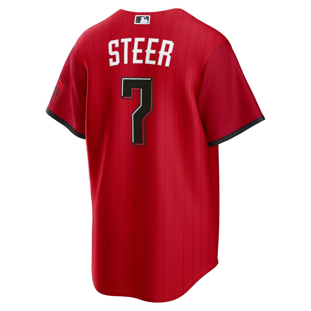 Cincinnati Reds Spencer Steer Nike 2026 City Connect Stadium Jersey - Red