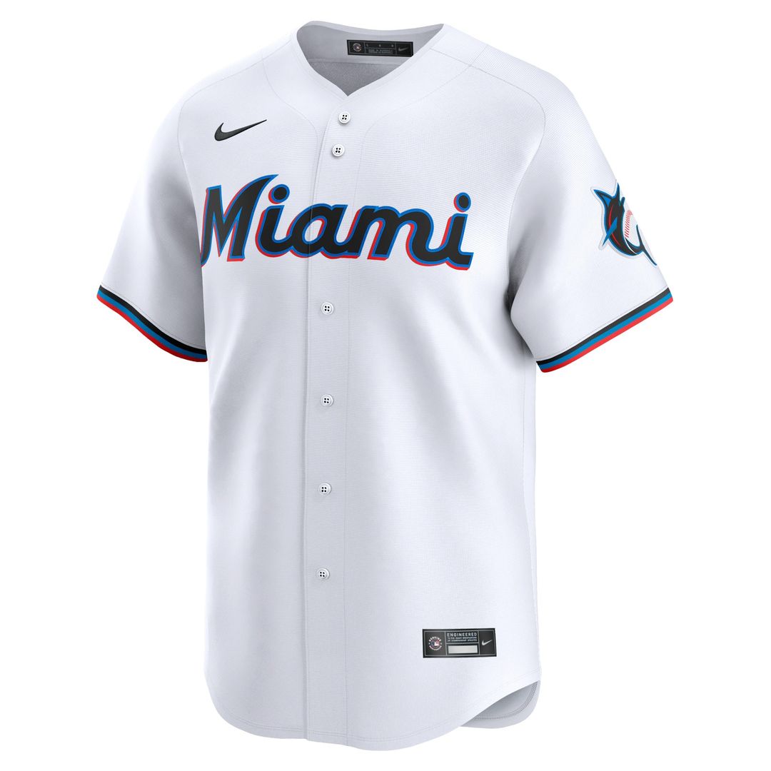 Miami Marlins Sandy Alcantara Nike Home Limited Jersey - White