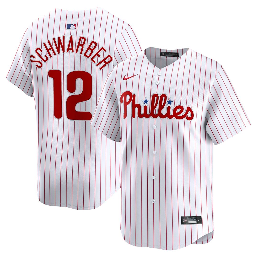 Philadelphia Phillies Kyle Schwarber Nike Home Limited Jersey - White