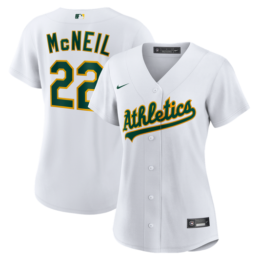 Athletics Jeff McNeil Nike Women's Home Replica Jersey - White