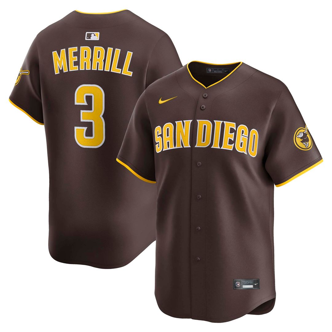 San Diego Padres Jackson Merrill Nike Home Limited Jersey - White