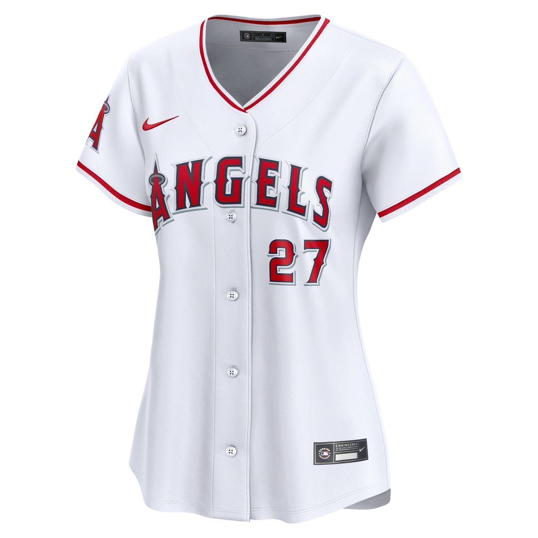 Los Angeles Angels Mike Trout Nike Women's Home Limited Jersey - White