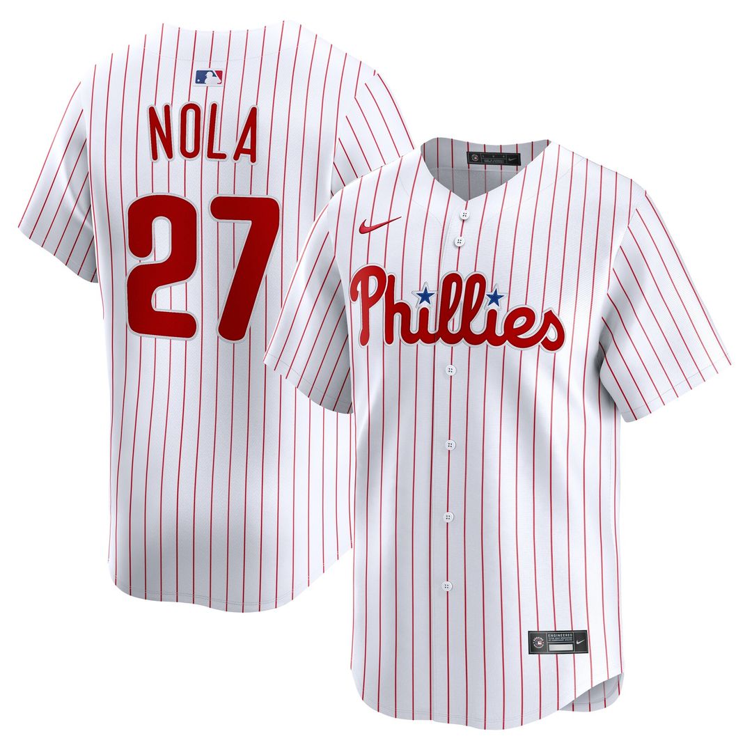 Philadelphia Phillies Aaron Nola Nike Home Limited Jersey - White