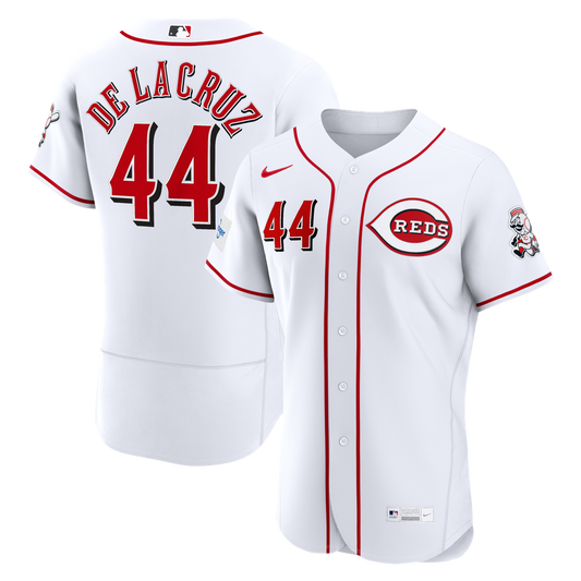 Cincinnati Reds Elly De La Cruz Nike Home Authentic Sponsor Patch Jersey - White