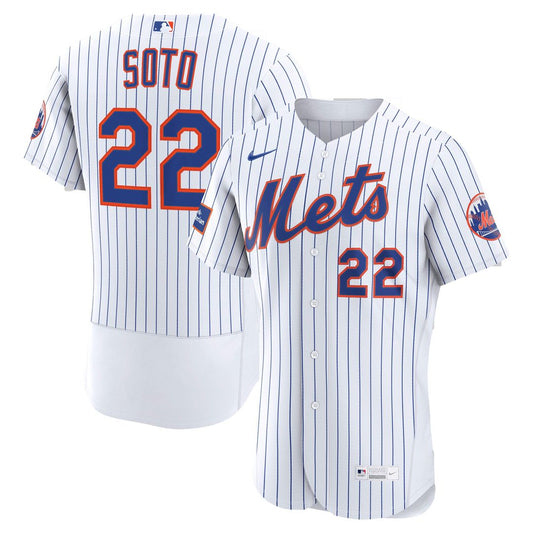 New York Mets Juan Soto Nike Home Authentic Sponsor Patch Jersey - White