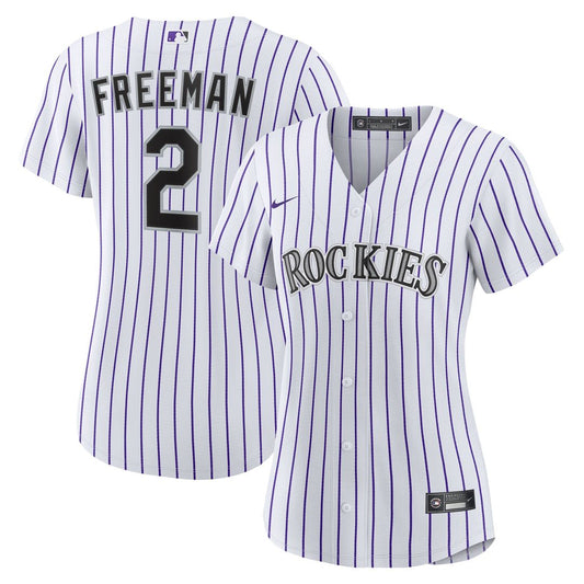 Colorado Rockies Tyler Freeman Nike Women's Home Replica Jersey - White