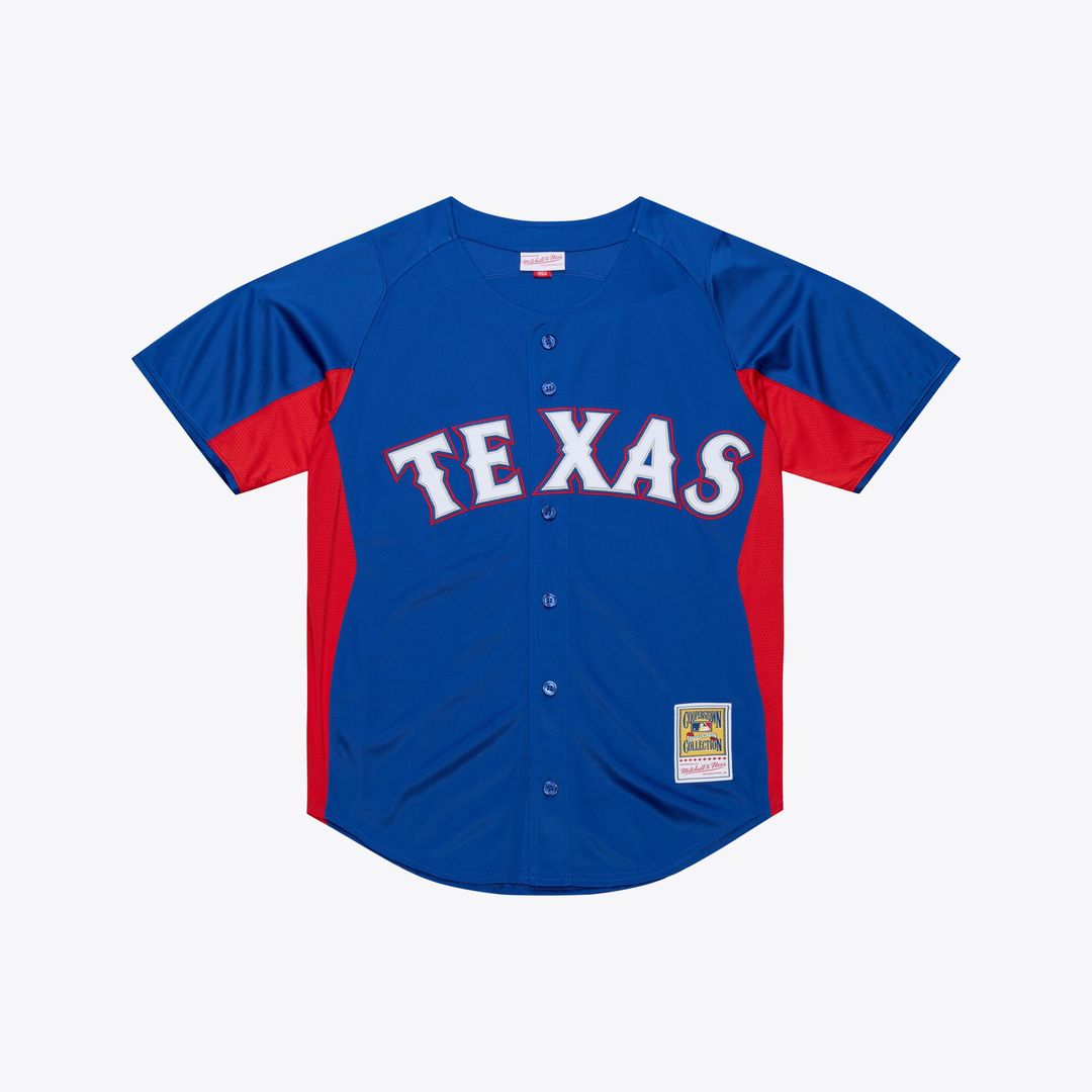 Texas Rangers Adrian Beltre Mitchell & Ness Cooperstown Mesh Batting Practice Button-Up Jersey - Royal