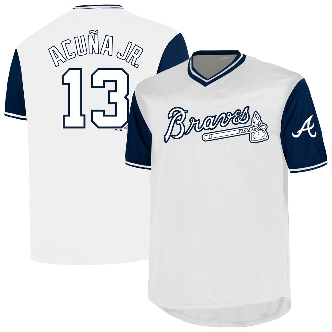 Atlanta Braves Ronald Acuña Jr. Profile Big & Tall Name & Number Jersey - White