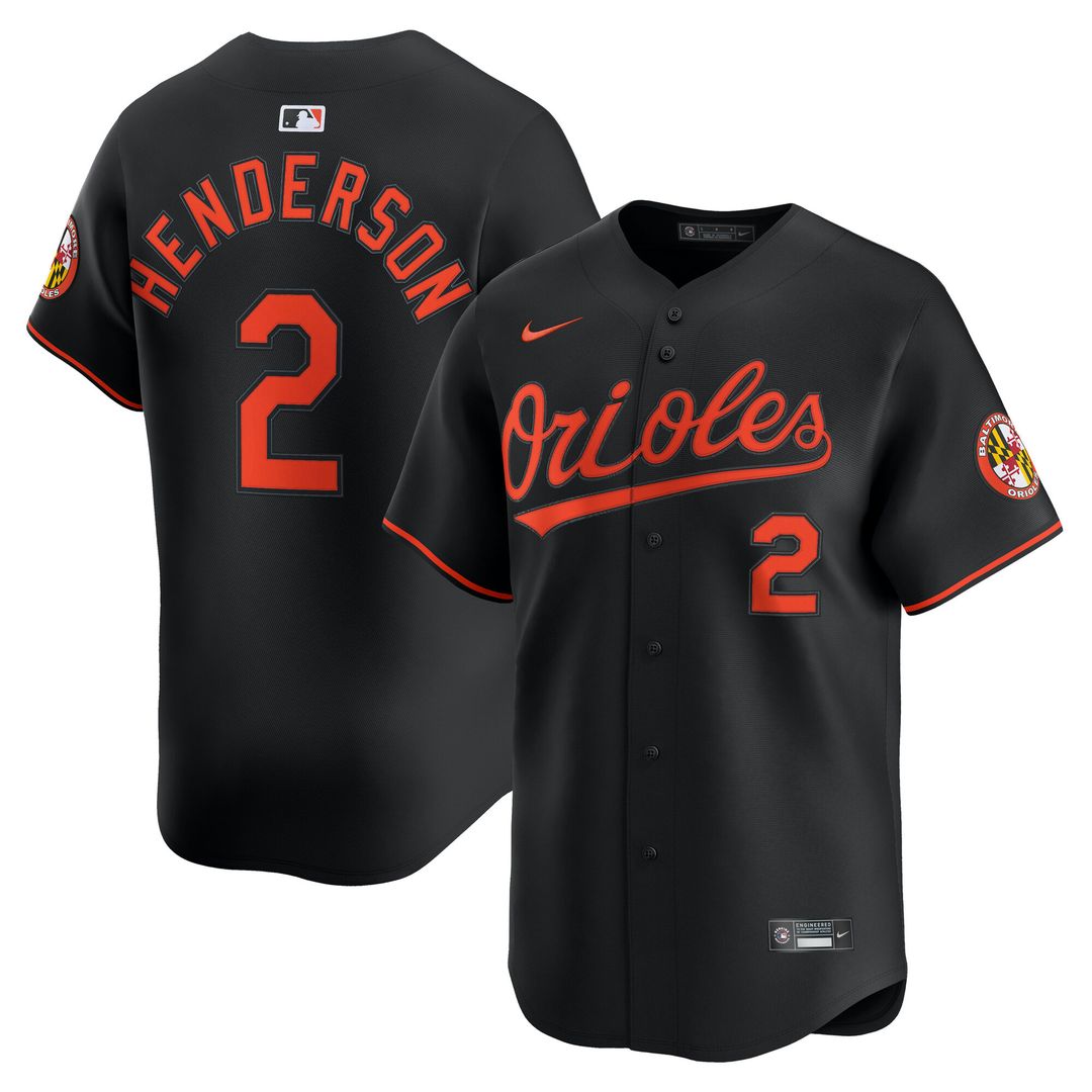 Baltimore Orioles Gunnar Henderson Nike Alternate Limited Jersey - Black