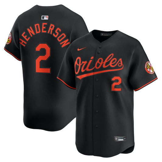 Baltimore Orioles Gunnar Henderson Nike Alternate Limited Jersey - Black